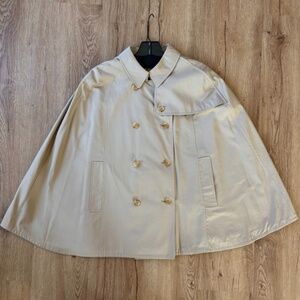 ★Burberry London Beige Nova Plaid Cape Coat★
